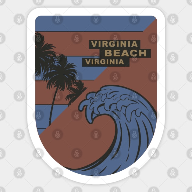 Virginia Beach Sticker by Alexander Luminova
